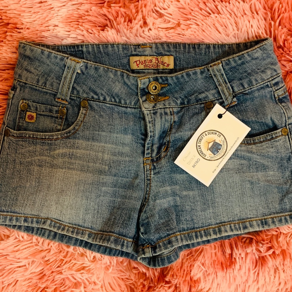 PARIS BLUES Original Denim Shorts Y2K Micro